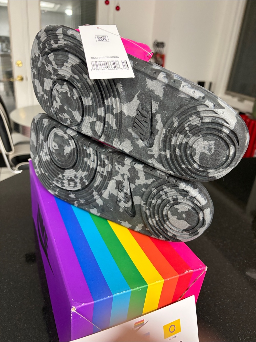 Nike Hot Pink & Black BeTrue Slide Sandals - Picture 8 of 12